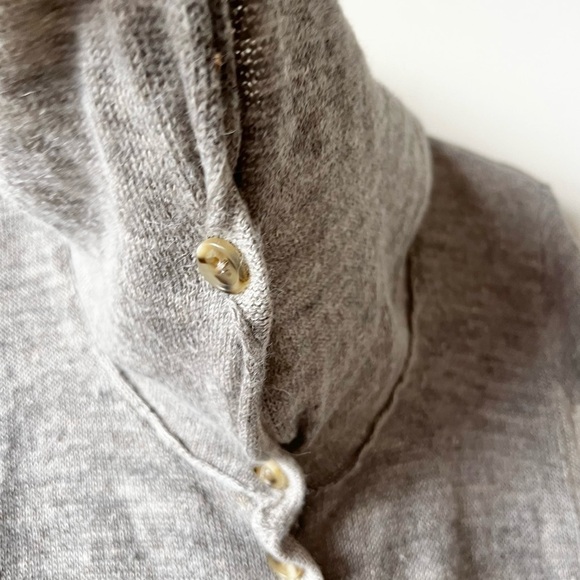 Inhabit Alpaca Linen Cardigan  Sweater Cowel Neck Oatmeal/Beige Small - Picture 15 of 15